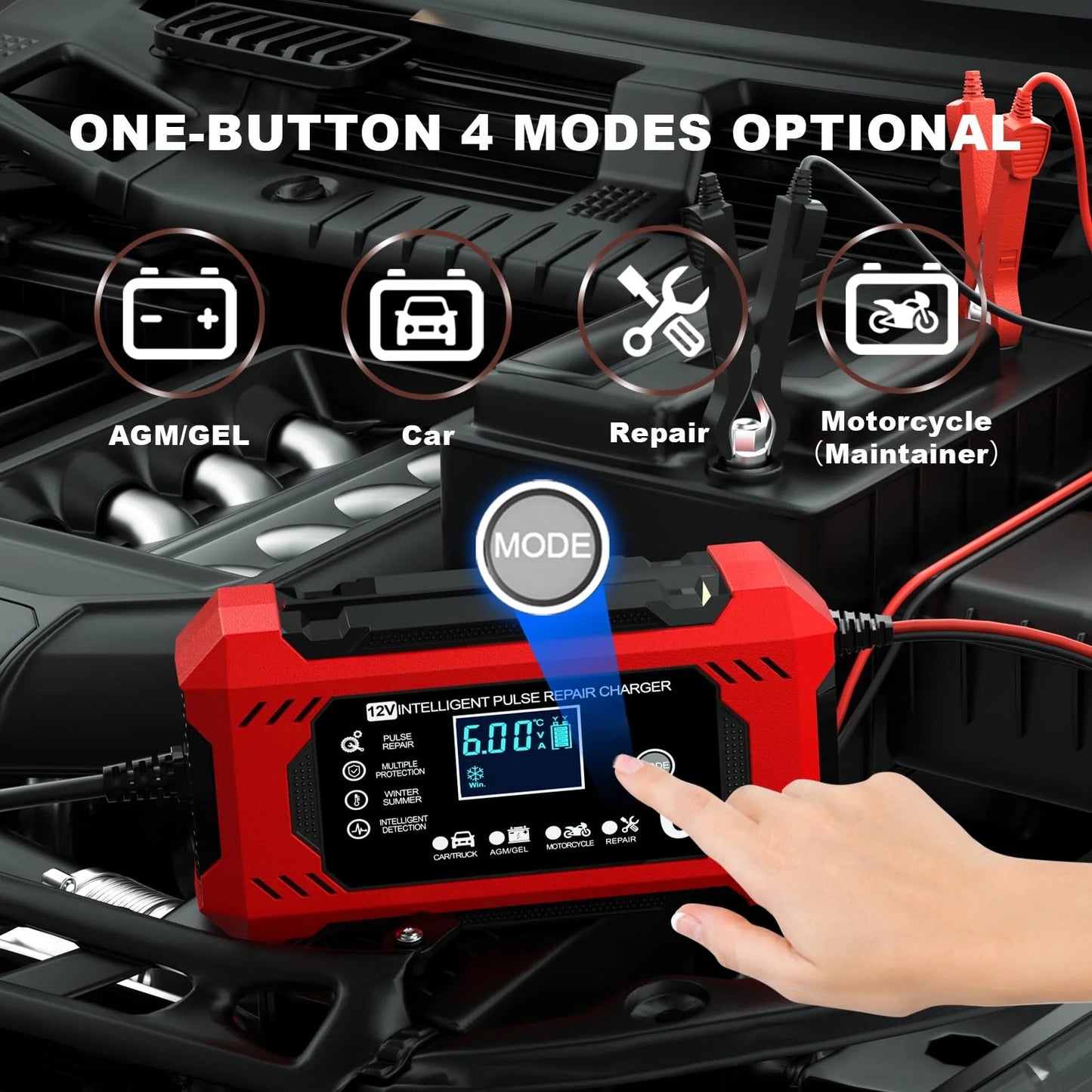 ⚡Second item 60% off 🎉⚡Portable Smart Car Battery Charger