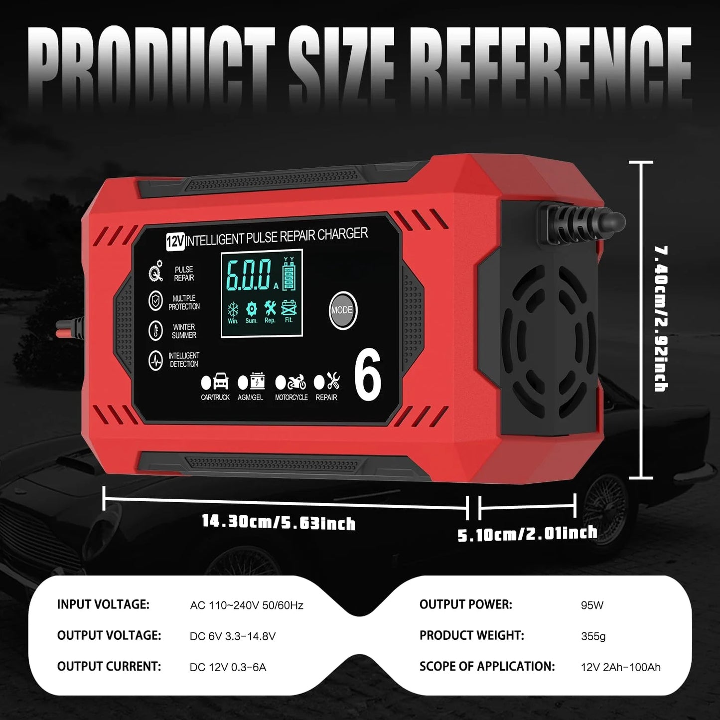 ⚡Second item 60% off 🎉⚡Portable Smart Car Battery Charger